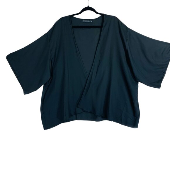 plus size sheer chiffon  black shrug bolero open front size 5X Zanzea - Picture 12 of 16
